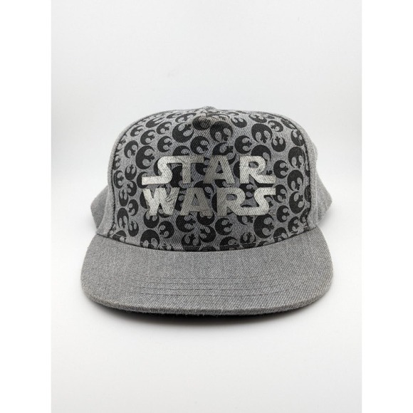 Star Wars Cap Hat Visor Art Ball‎ Rebel Alliance Logo Snapback Adjustable Gray - Picture 1 of 9
